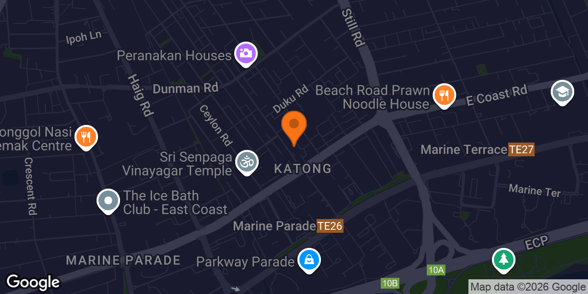 Map showing REVL Training Katong