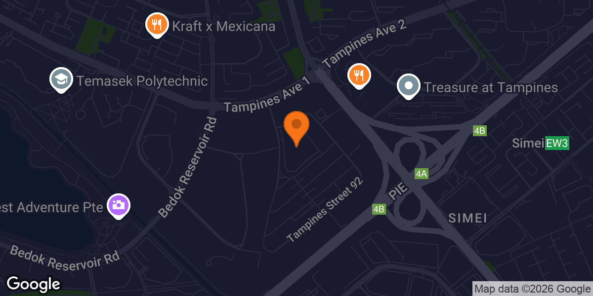 Map showing REVL Training Tampines