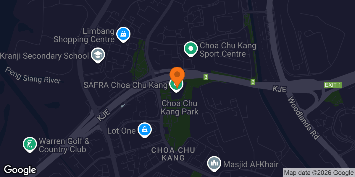 Map showing SAFRA EnergyOne (SAFRA Choa Chu Kang)