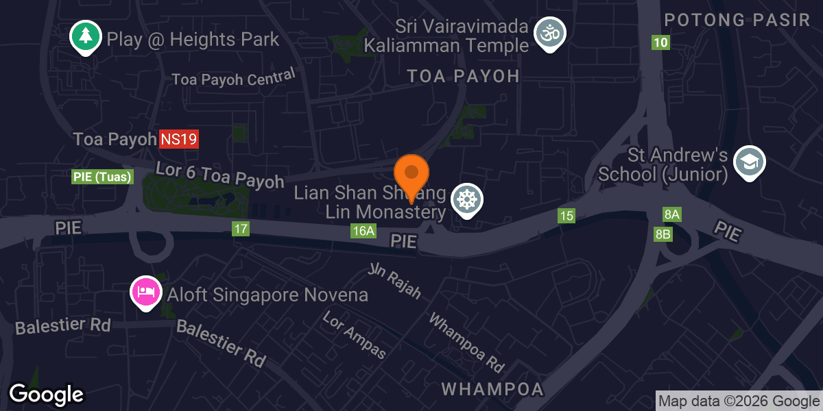 Map showing SAFRA EnergyOne (SAFRA Toa Payoh)