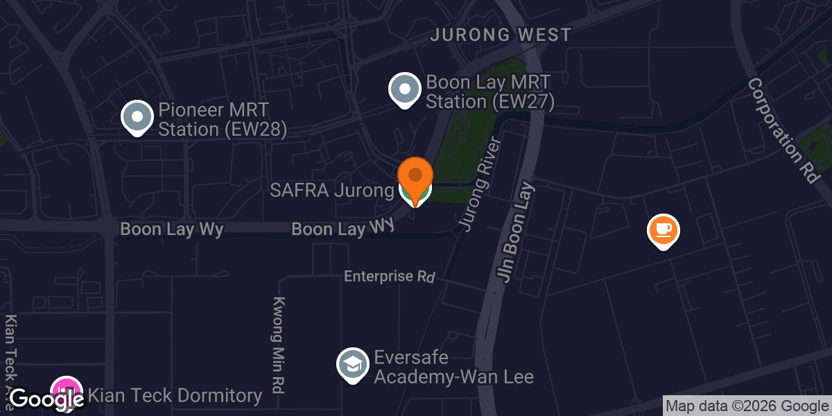 Map showing SAFRA Jurong