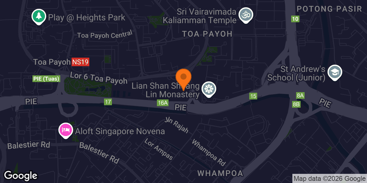 Map showing SAFRA Toa Payoh