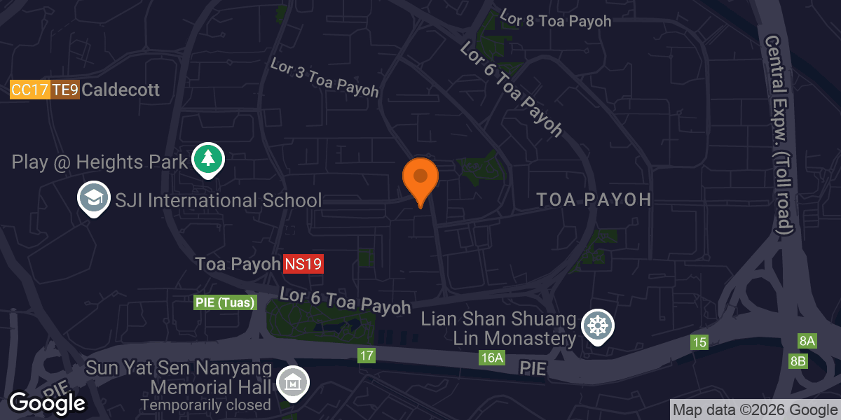 Map showing Snap Fitness 600 Toa Payoh