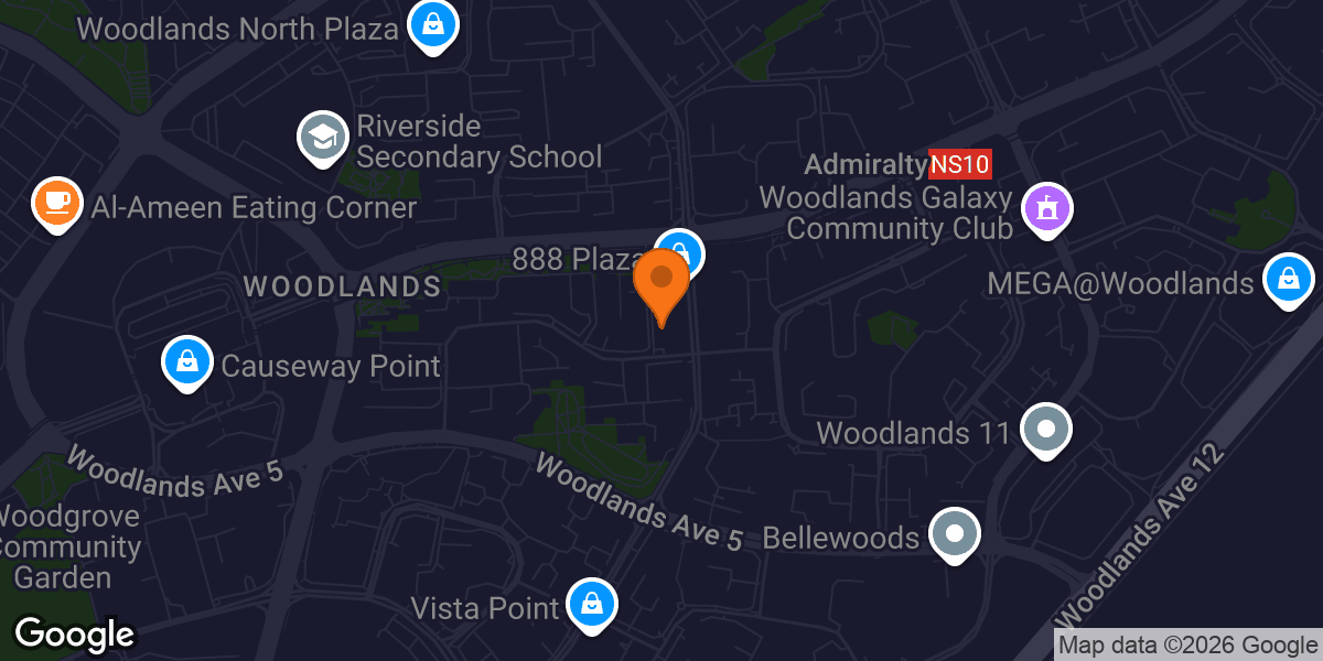 Map showing Snap Fitness 888 Plaza