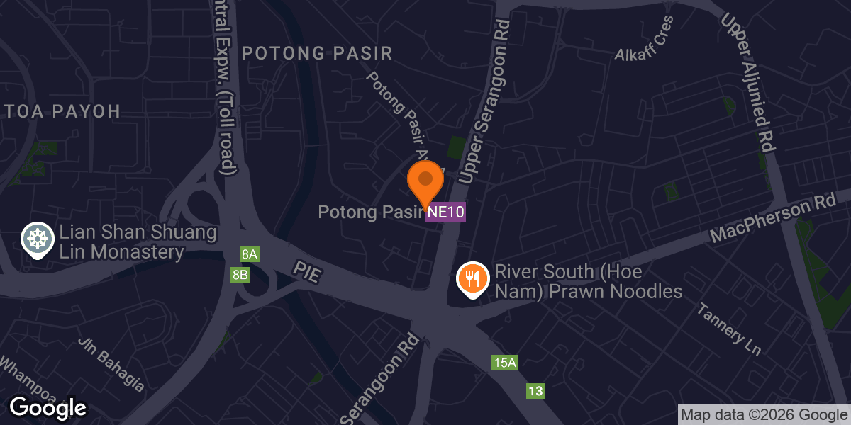 Map showing Snap Fitness Potong Pasir