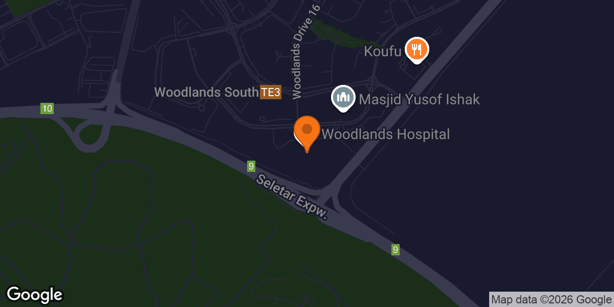 Map showing Snap Fitness Woodlands Health