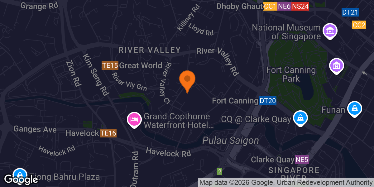 Map showing SuRge Personal Training Gym @ New Bahru