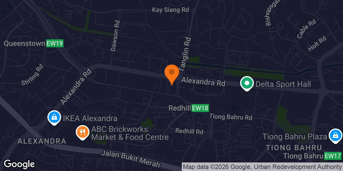 Map showing THE GARAGE (Alexandra)