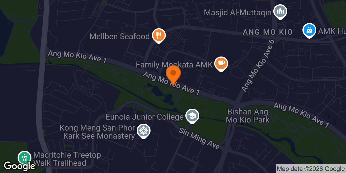 Map showing The Gym Pod @ Bishan-AMK Park