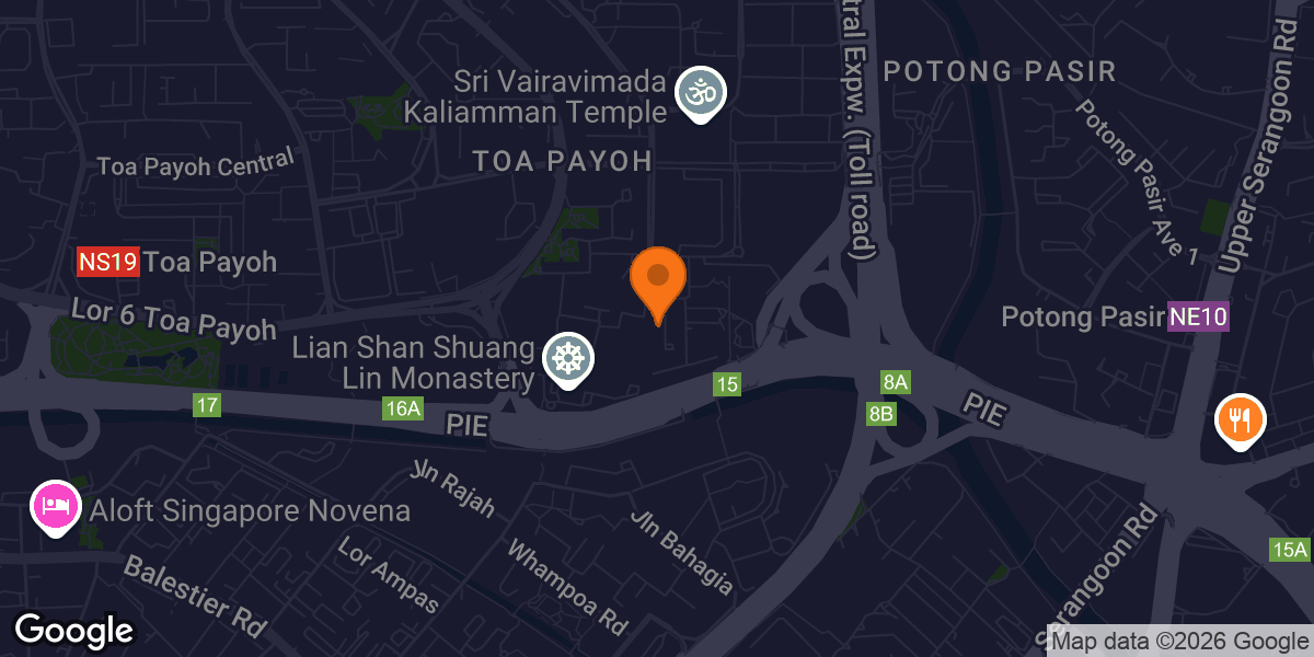 Map showing The Gym Pod @ Kim Keat Toa Payoh