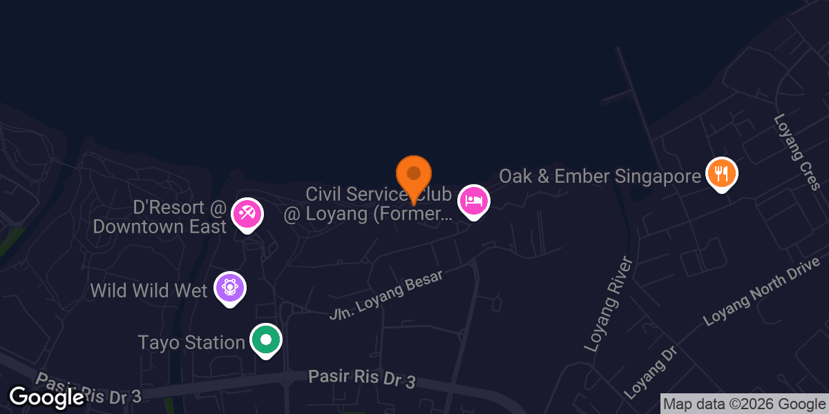 Map showing The Gym Pod @ Pasir Ris Park Carpark A