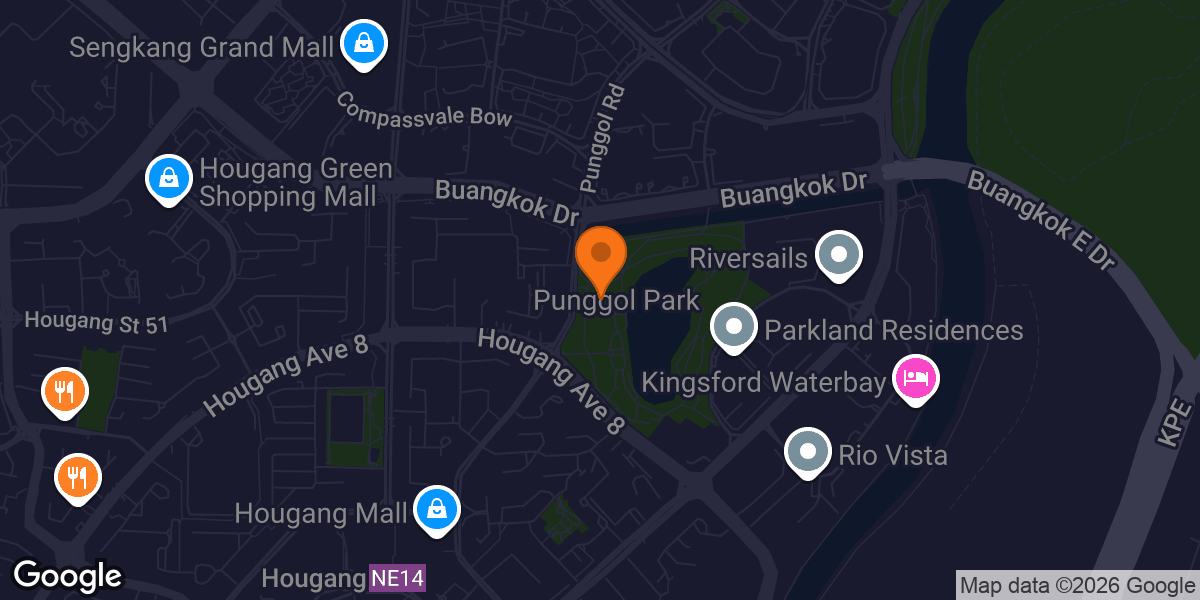 Map showing The Gym Pod @ Punggol Park