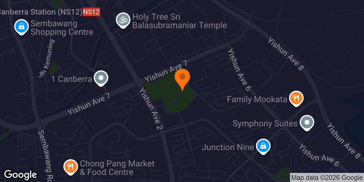 Map showing The Gym Pod @ Yishun Neighbourhood Park