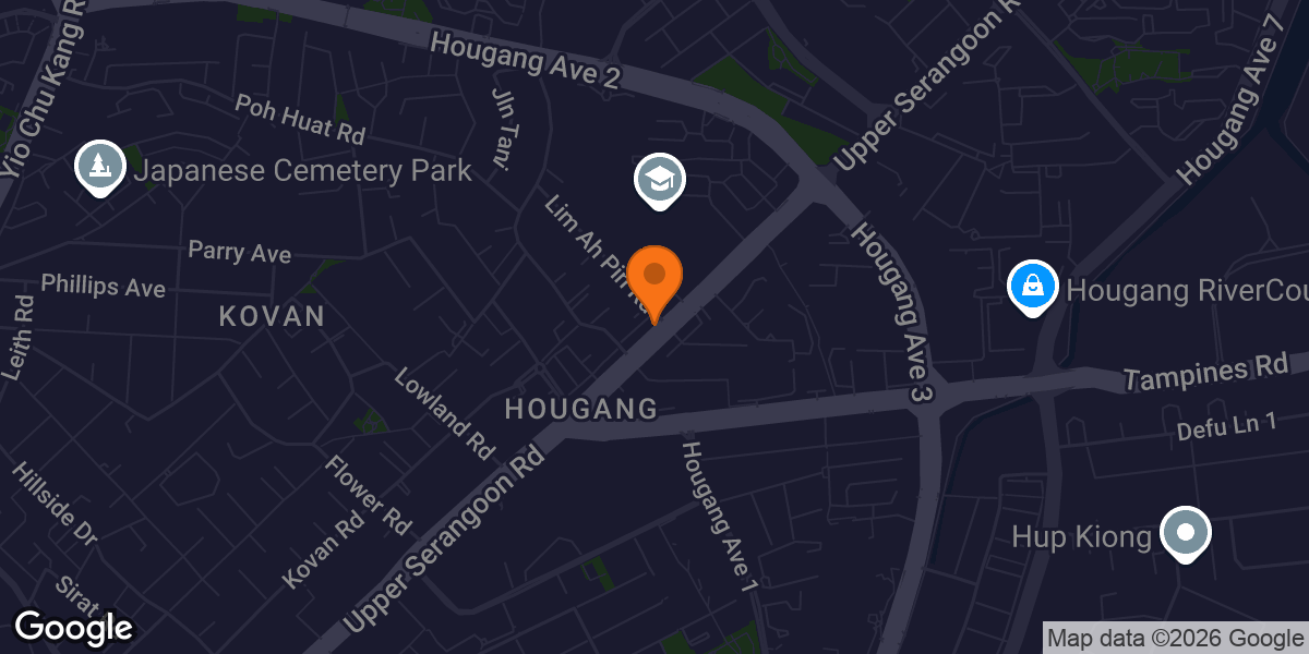 Map showing Tirisula Yoga Pilates (Kovan)