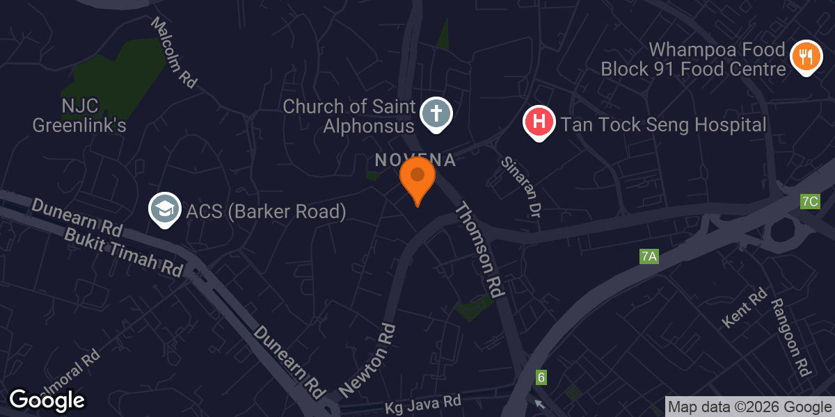 Map showing Trilogic Fitness (Novena)