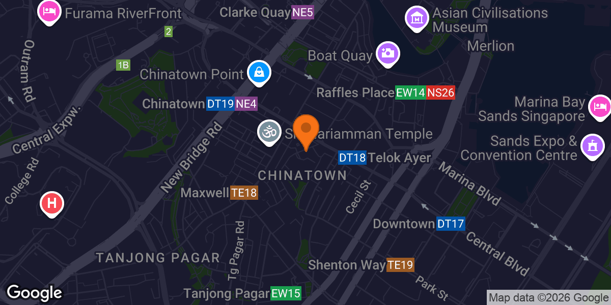 Map showing UFIT CBD Hub - Club Street