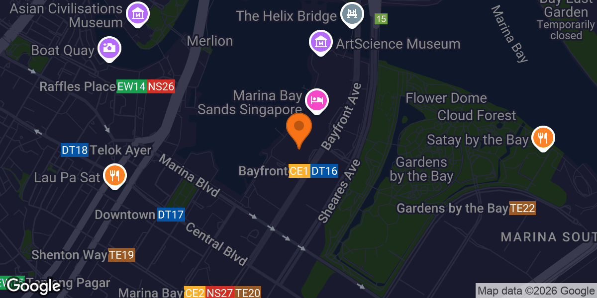 Map showing Wellness at Marina Bay Sands