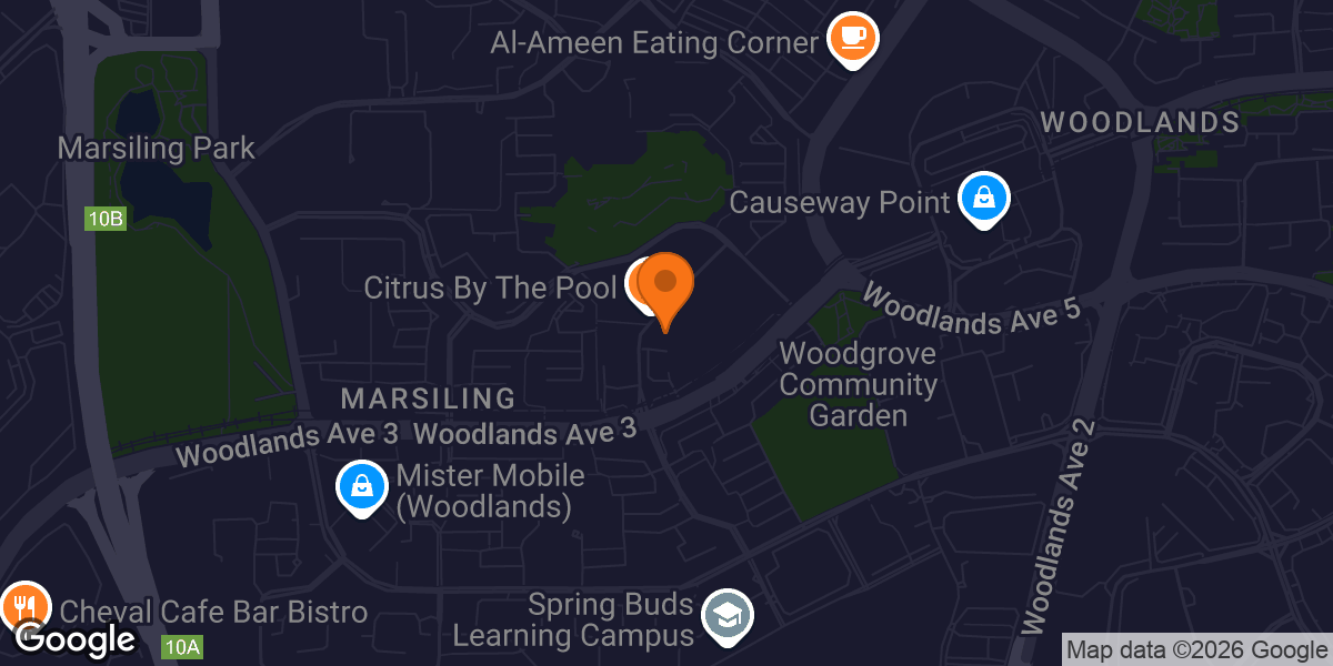 Map showing Woodlands Sport Centre